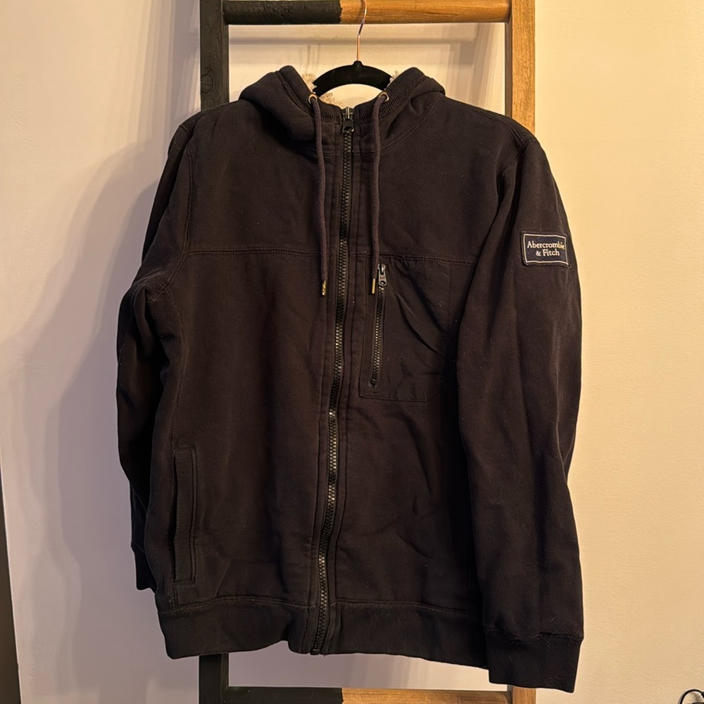 Abercrombie & Fitch Sherpa Lined Full-Zip Hoodie